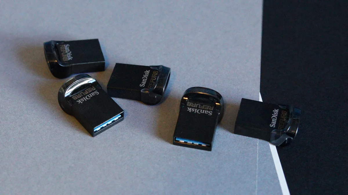 a handful of small USB sticks